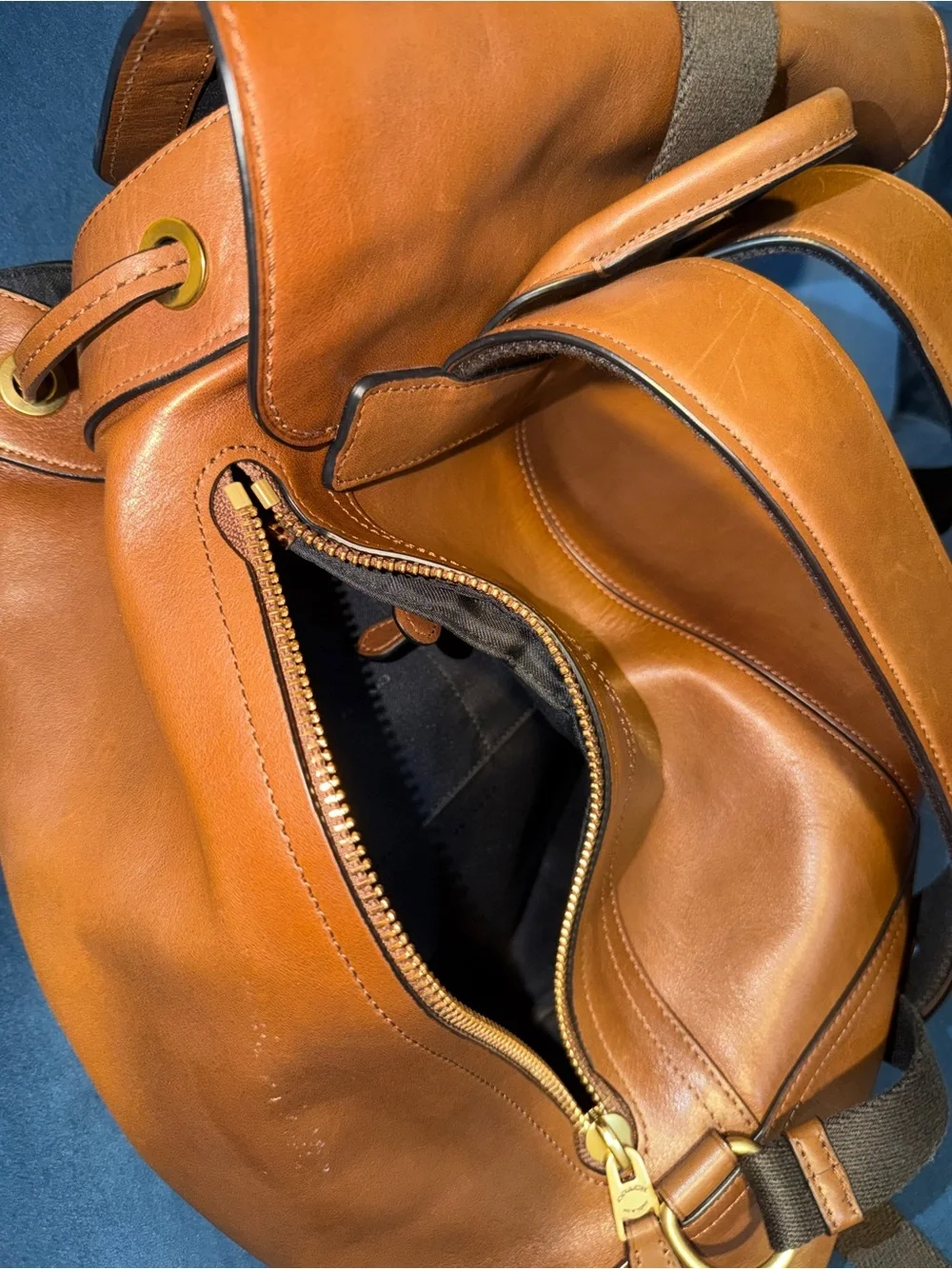 COACH Mens Bleecker Leather Backpack